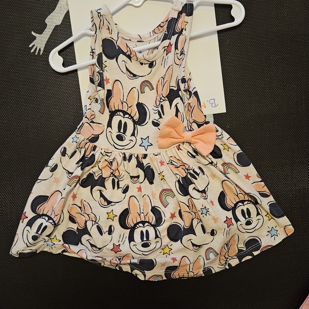 Little Sleepies, Play, Minnie Forever Twirl Dress with Bodysuit, 6-12 Months